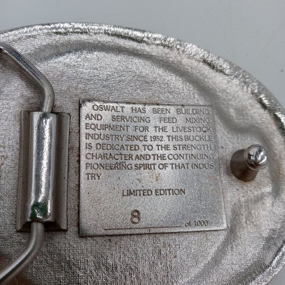 Unknown Accessories Oswalt Livestock Products Belt Buckle Longhorn